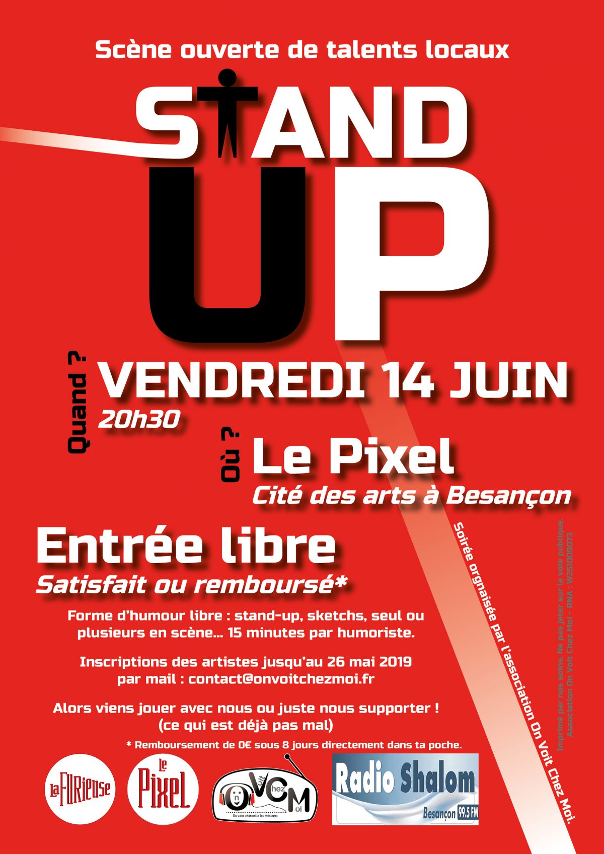 Affiche STAN UP 14/06/2019 au Pixel