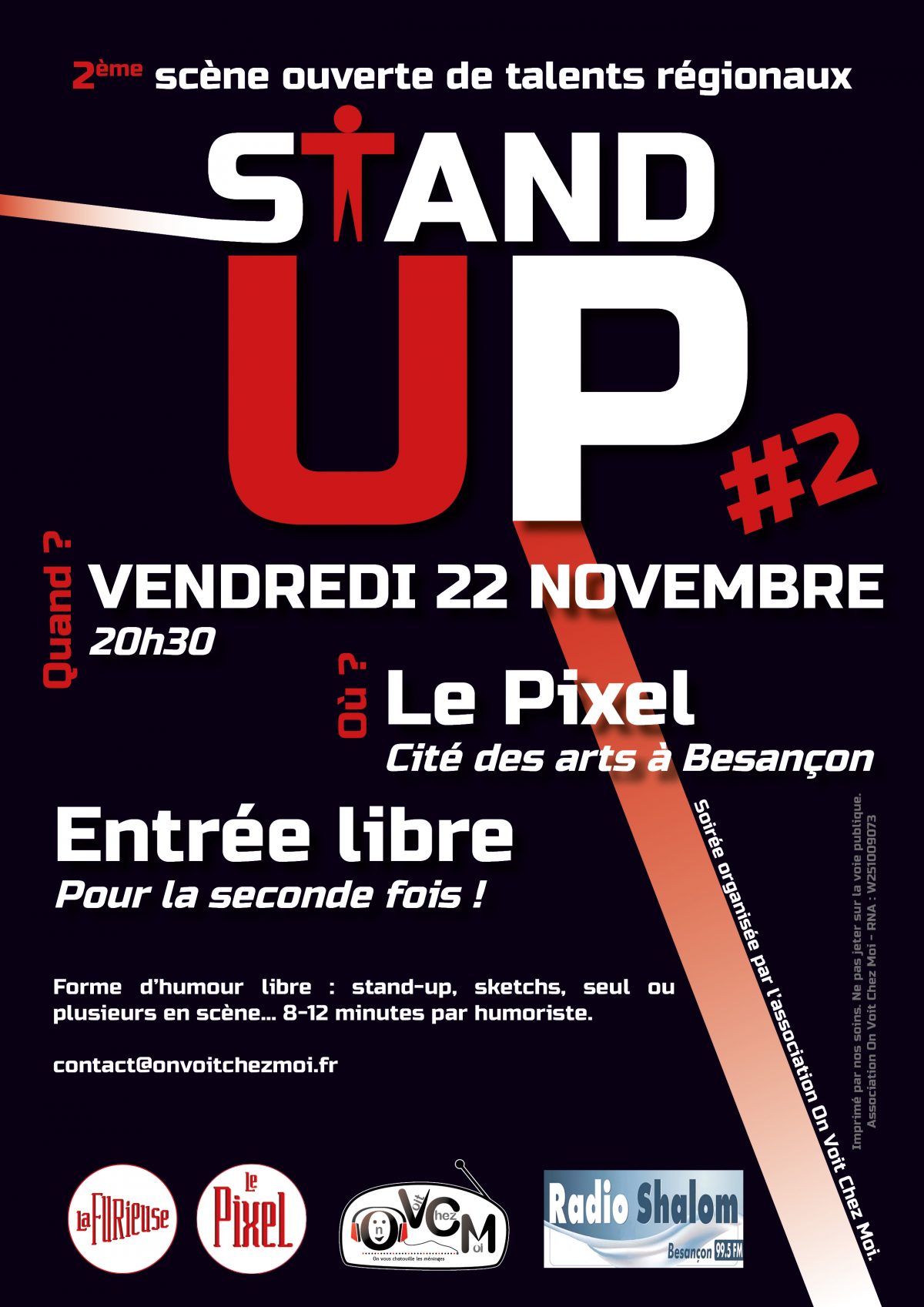 Affiche STAND UP 22/11/2019 au Pixel